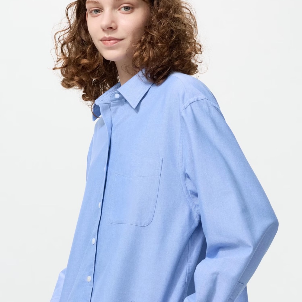 JW Anderson x Uniqlo Oxford Boxy Cropped Shirt